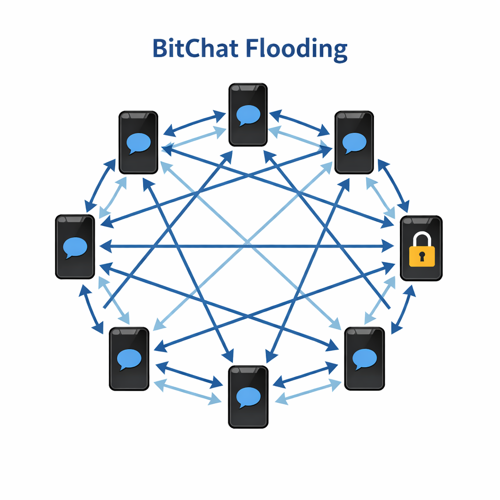 Grafik die die Funktion eines Mesh-Netzwerks darstellt